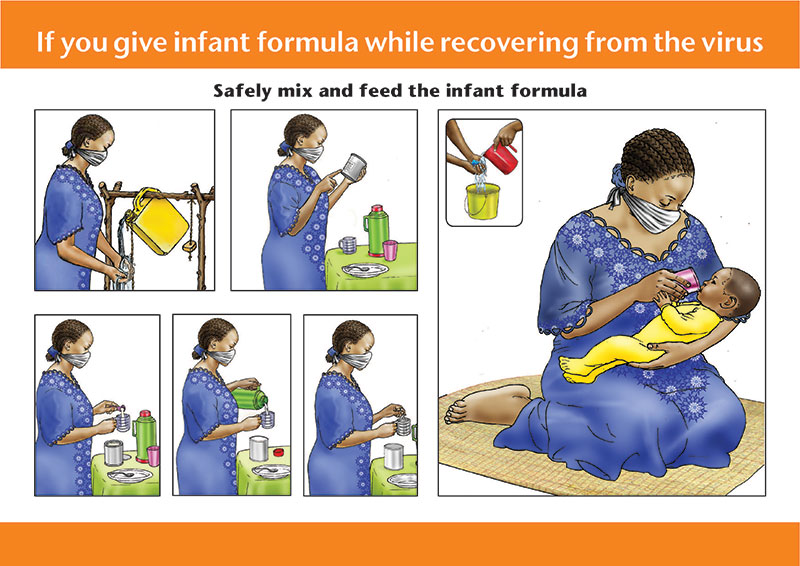 Illustration of If you give infant formula while recovering from the virus