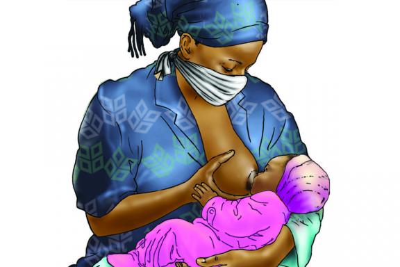 IYCF Card of Mother Breastfeeding Child