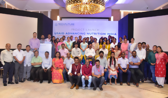 USAID Advancing Nutrition India group photo at the launch event