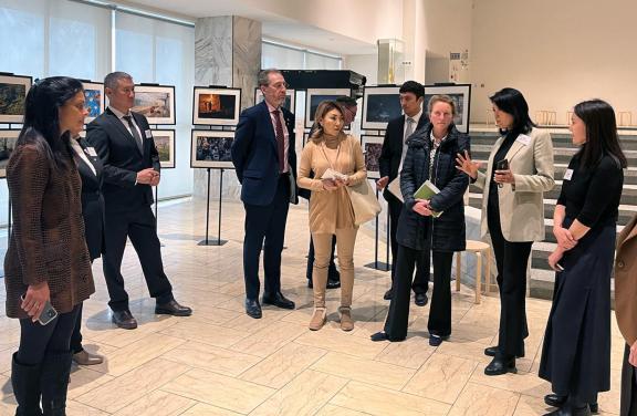 USAID Deputy Administrator, Isobel Coleman, visited the exhibition with U.S. Ambassador to the Kyrgyz Republic, Lesslie Viguerie