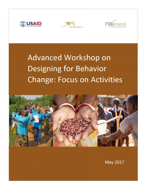 Cover of Advanced Workshop on Designing for Behavior Change: Focus on Activities
