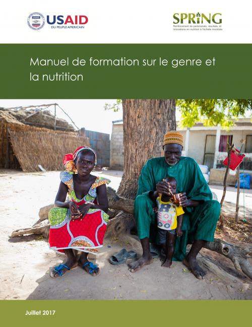 Cover of Training Manual on Gender and Nutrition