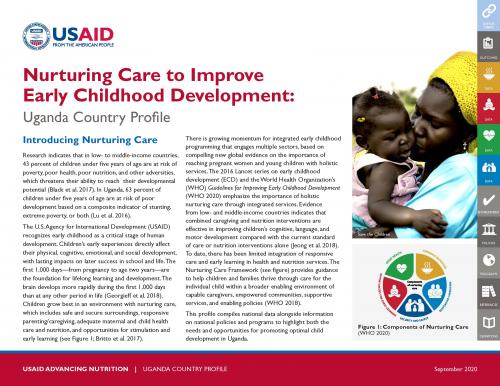 Cover Sheet of the ECD brief Uganda