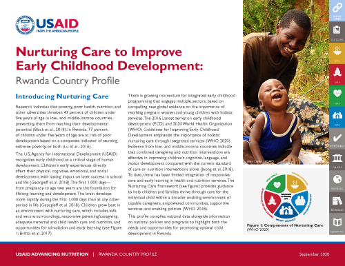 Cover Sheet of the ECD brief Rwanda