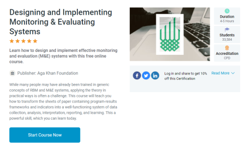Designing and Implementing Monitoring & Evaluating Systems Landing Page