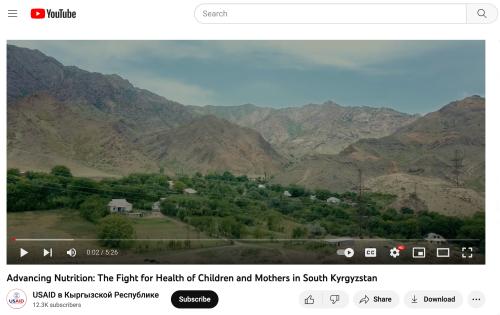Photo still of the video, which shows a valley and mountains in Kyrgyz Republic