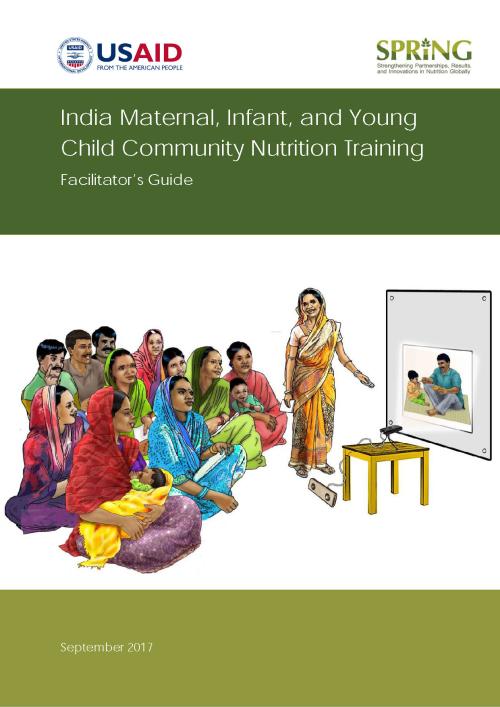 Cover illustration: a woman giving a slide show/power point demonstration to a group of mothers and fathers with their children.